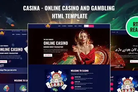 Casina – Online Casino And Gambling HTML Template