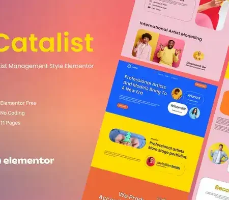 Catalist – Artist Management Elementor Template Kit