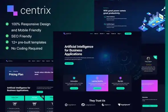 Centrix – Artificial -Intelligence -& Technology -Services -Elementor -Template -Kit-khoplugin.com Centrix – Artificial Intelligence Technology Services Elementor Template Kit khoplugin.com