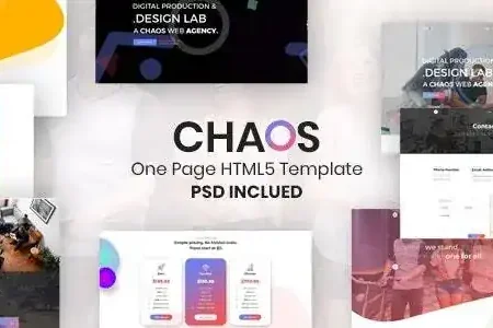 Chaos – Creative Parallax One Page HTML5 Template