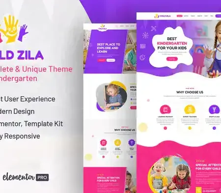 ChildZilla – Kindergarten & Childcare Elementor Template Kit