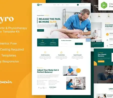 Chyro – Chiropractic & Physiotherapy Elementor Template Kit