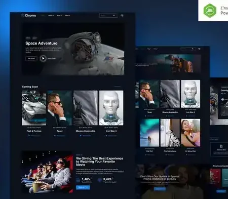 Cinomy – Movie TV & Streaming Services Elementor Template Kit