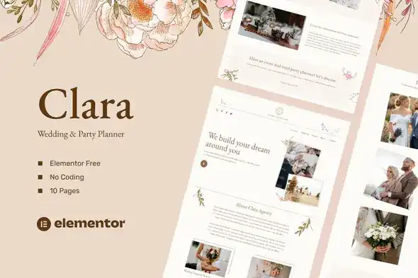 Clara – Wedding- & Party- Planner -Template -Kits-khoplugin.com Clara – Wedding Party Planner Template Kits khoplugin.com