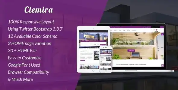 Clemira – Responsive -Real -Estate -HTML -Template-khoplugin.com Clemira – Responsive Real Estate HTML Template khoplugin.com