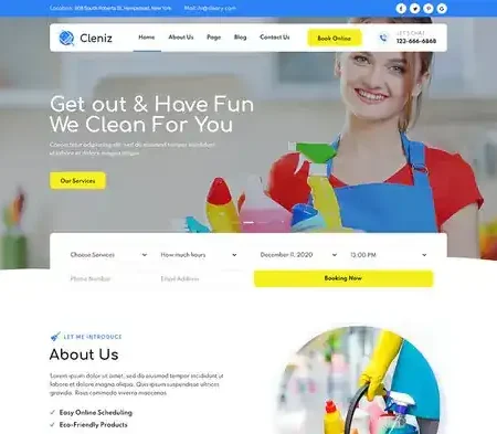 Cleniz – Cleaning Services Elementor Template Kit