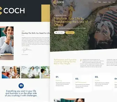 Coch – Business Coach Elementor Template Kit
