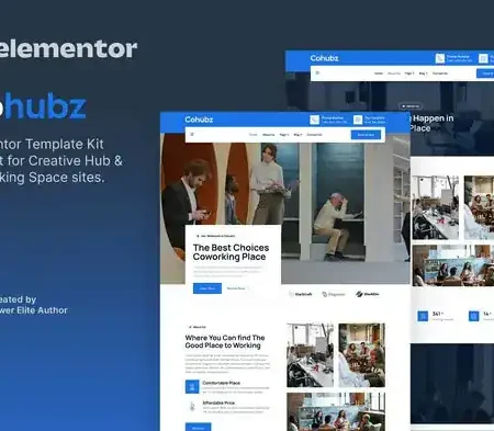 Cohubz – Creative Hub & Coworking Space Elementor Template Kit