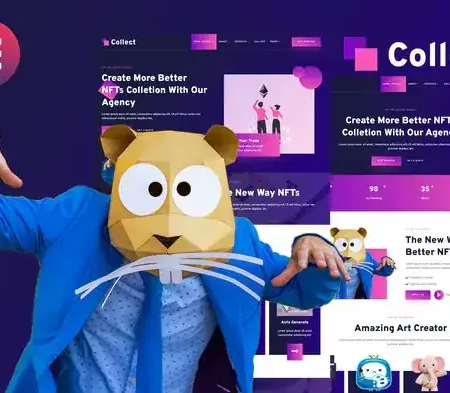 Collect – NFT Design Agency Services Elementor Template Kit