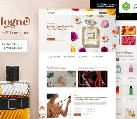 Cologne – Perfume & Fragrance Elementor Template Kit