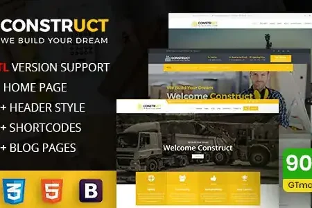 Construct : Construction, Building & Maintenance Business Template