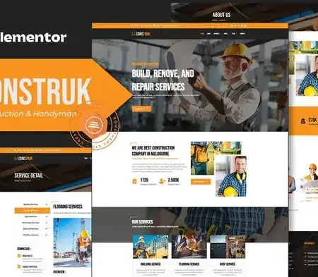 Construk – Construction Elementor Template Kit