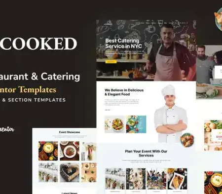 Cooked – Catering & Restaurant Website Elementor Template Kit