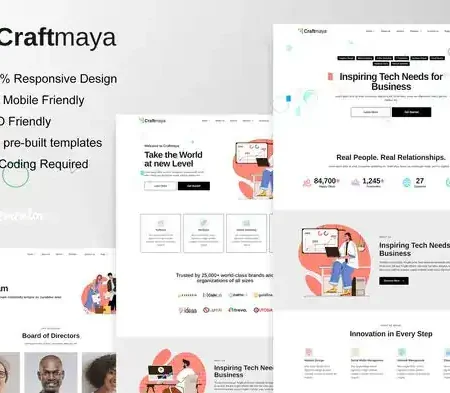 CraftMaya – IT Solutions & Services Company Elementor Template Kit