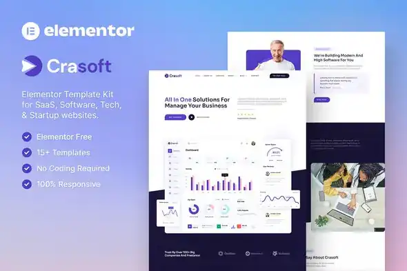 Crasoft – SaaS- & Tech -Startup -Company -Elementor -Template -Kit-khoplugin.com Crasoft – SaaS Tech Startup Company Elementor Template Kit khoplugin.com