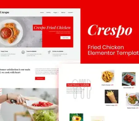 Crespo – Fast Food Restaurant Elementor Template Kit