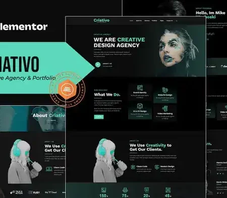 Criativo – Creative Agency & Portfolio Elementor Template Kit
