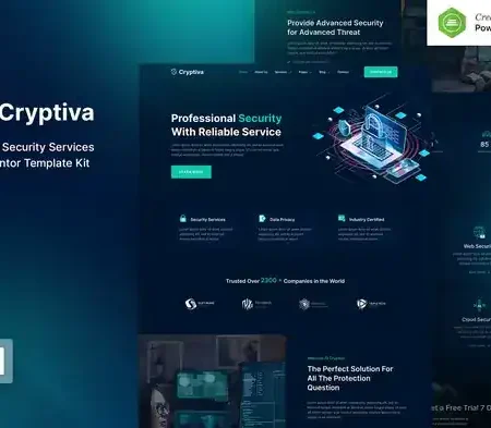 Cryptiva – Cyber Security Services Elementor Template Kit