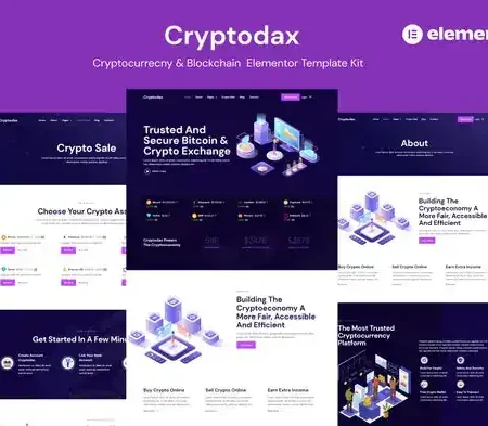 Cryptodax – Cryptocurrency & Blockchain Elementor Template Kit