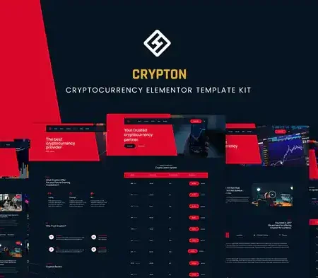 Crypton – Cryptocurrency Elementor Template Kit