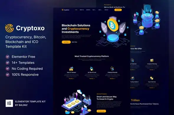 Cryptoxo – Cryptocurrency Blockchain & Bitcoin Elementor Template Kit-khoplugin.com Cryptoxo – Cryptocurrency Blockchain Bitcoin Elementor Template Kit khoplugin.com