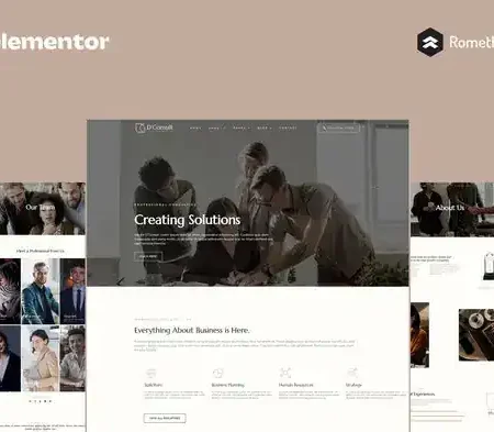 D’Consult – Business Consulting Elementor Pro Full Site Template Kit