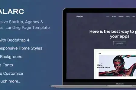 Dealarc – Responsive Startup, Agency & Business Landing Page Template