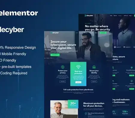 Decyber – Cyber Security Services Elementor Template Kit