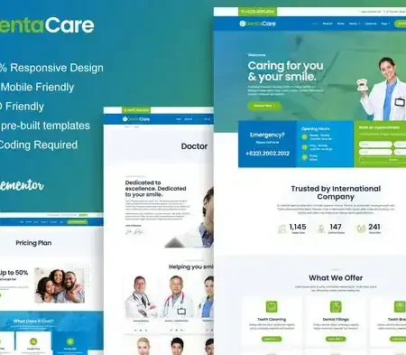 DentaCare – Dentist & Medical Elementor Template Kit