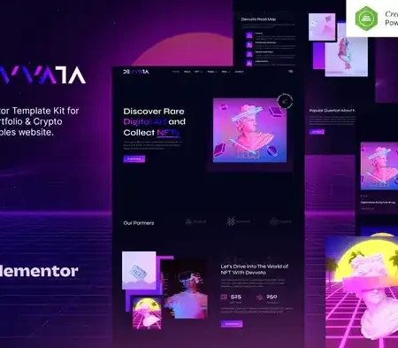 Devvata – NFT Portfolio Elementor Template Kit
