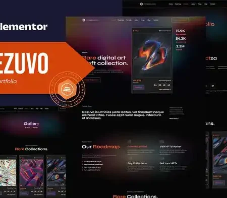 Dezuvo – NFT Portfolio Elementor Template Kit