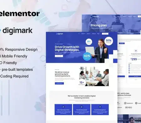 Digimark – Digital Marketing Agency Elementor Pro Template Kit