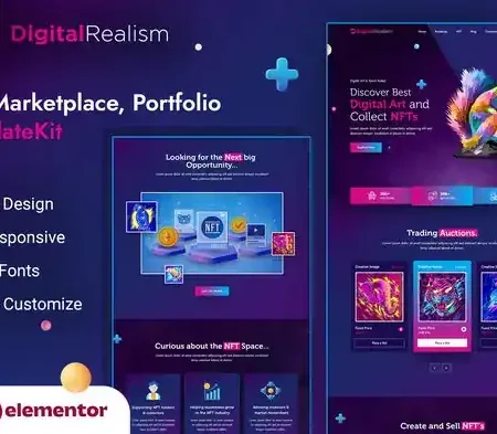 Digital Realism | NFT Elementor Template Kit