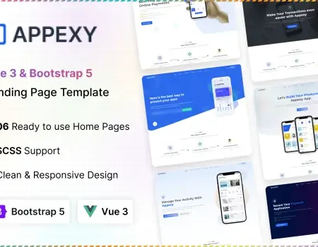 Appexy – Vue Landing Page Template