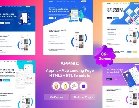 Appnic – App Landing Page HTML Template