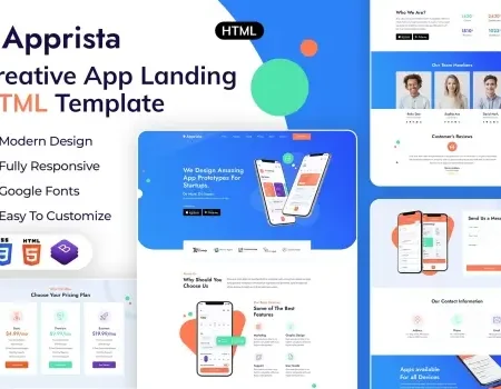 Apprista | Creative App Landing HTML Template