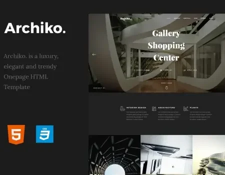Archiko. – Architecture Onepage HTML Template