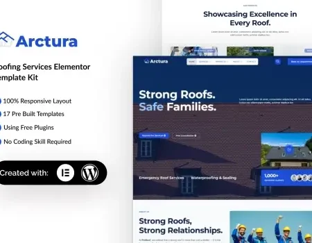 Arctura – Roofing Services Elementor Template Kit