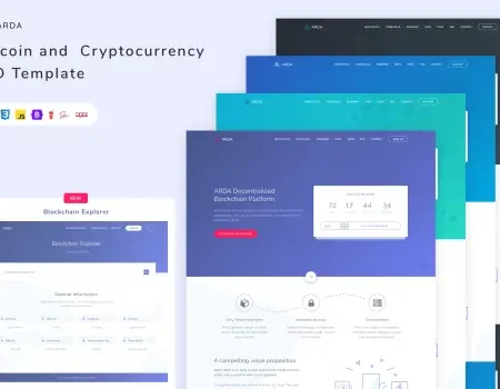 Arda Bitcoin and Cryptocurrency ICO HTML Template