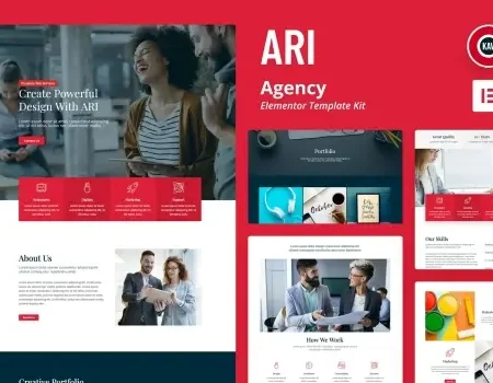 ARI – Agency Template Kit | Elementor template kit