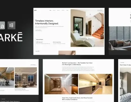 Arke – Interior Design Studio Elementor Template Kit