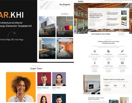 Arkhi Architecture & Interior Design Elementor Template Kit