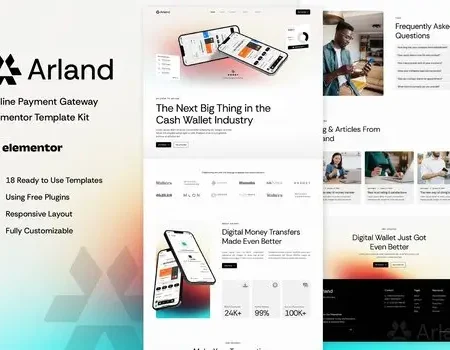Arland – Online Payment Gateway Elementor Template Kit