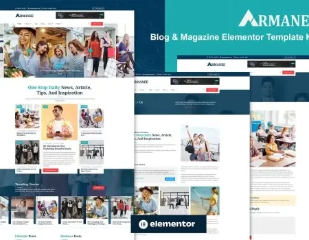Armanee – Blog & Magazine Elementor Pro Template Kit