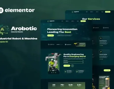 Arobotic – Industrial Robot & Machine Elementor Template Kit