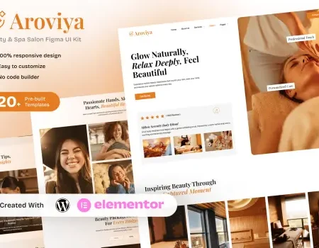 Aroviya – Beauty & Spa Salon Elementor Template Kit