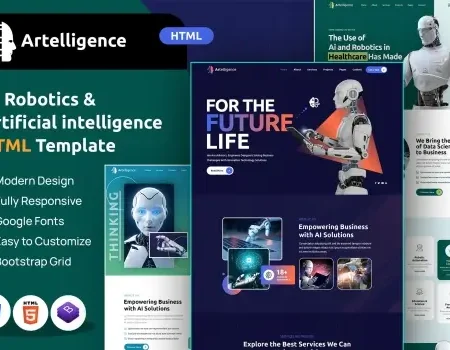 Artelligence | AI & Robotics HTML Template