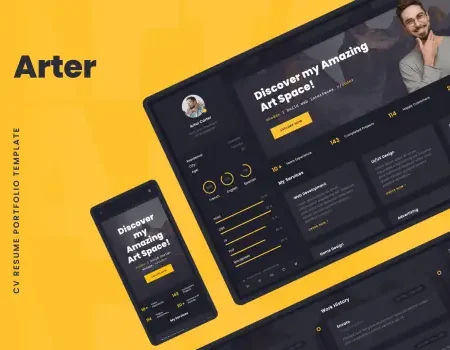 Arter – CV Resume Portfolio Template