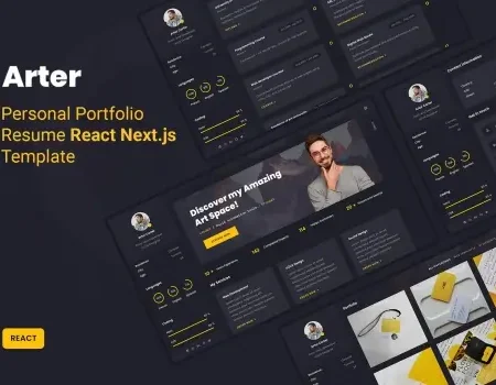 Arter – Personal Portfolio Resume React Template