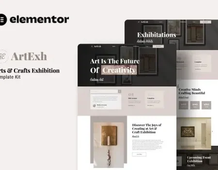 Artexh – Arts & Crafts Exhibition Elementor Template Kit